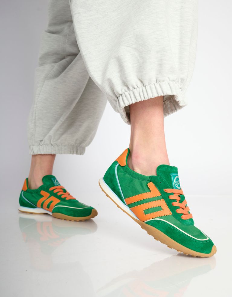 נעלי נשים - BACK 70 - סניקרס בד וזמש PARIS - ירוק1