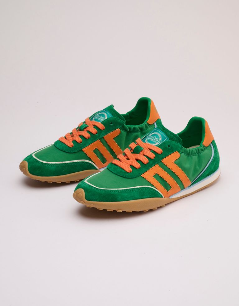 נעלי נשים - BACK 70 - סניקרס בד וזמש PARIS - ירוק2