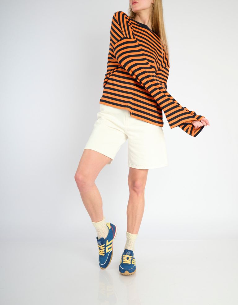 נעלי נשים - BACK 70 - סניקרס בד וזמש PARIS - כחול3