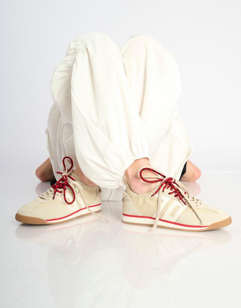 נעלי נשים - BACK 70 - סניקרס בד וזמש ROCKET - בז'1