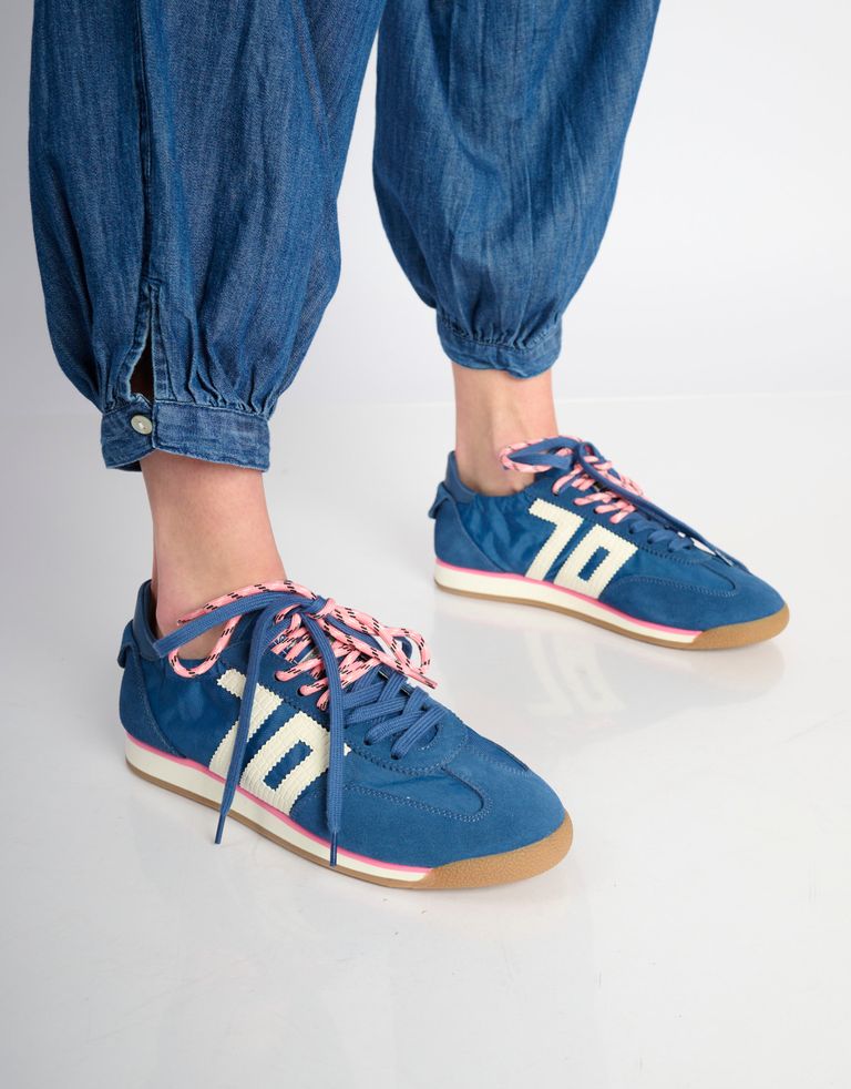 נעלי נשים - BACK 70 - סניקרס בד וזמש ROCKET - כחול4