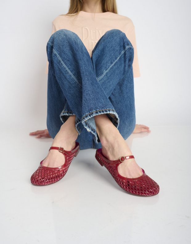 נעלי נשים - Jeffrey Campbell - כפכפי גומי ADORABLE - אדום