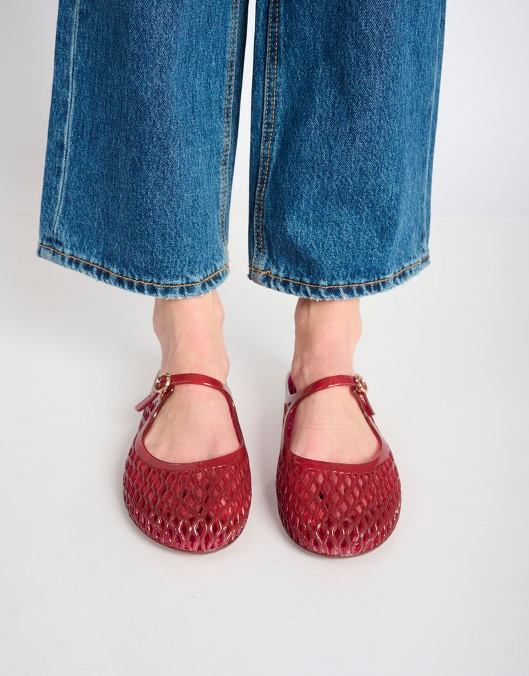 נעלי נשים - Jeffrey Campbell - כפכפי גומי ADORABLE - אדום2