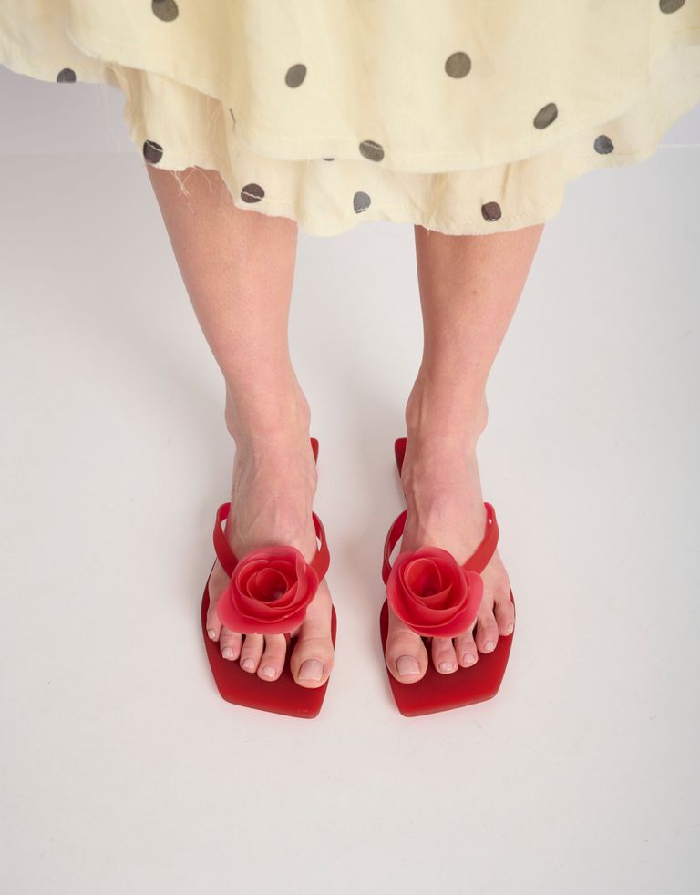 נעלי נשים - Jeffrey Campbell - כפכפי גומי SWEETEN - אדום1