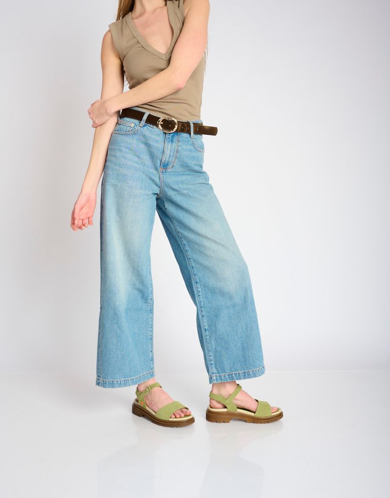 נעלי נשים - Art - סנדלי עור BIRMINGHAM - ירוק1