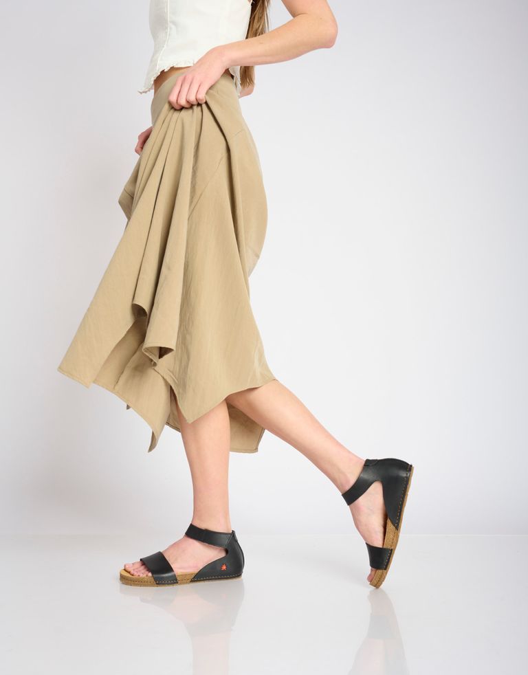 נעלי נשים - Art - סנדלי עור  CRETA - שחור2