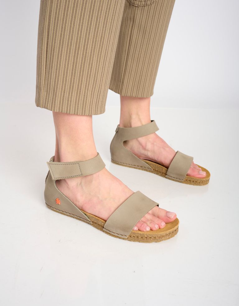 נעלי נשים - Art - סנדלי עור  CRETA - אפור4