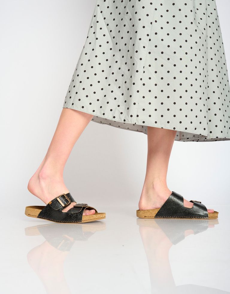 נעלי נשים - El Naturalista - כפכפים טבעוניים BALANCE - שחור1