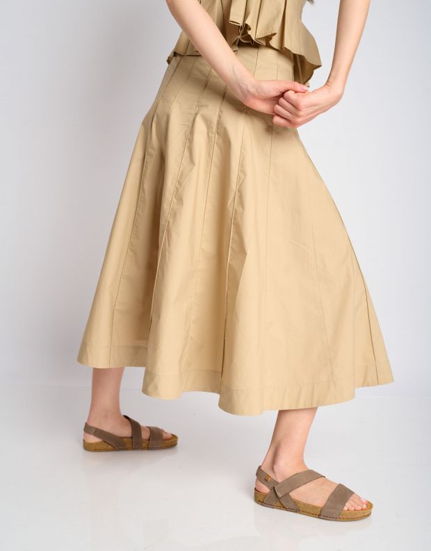 נעלי נשים - El Naturalista - סנדלי עור BALANCE - אפור חום