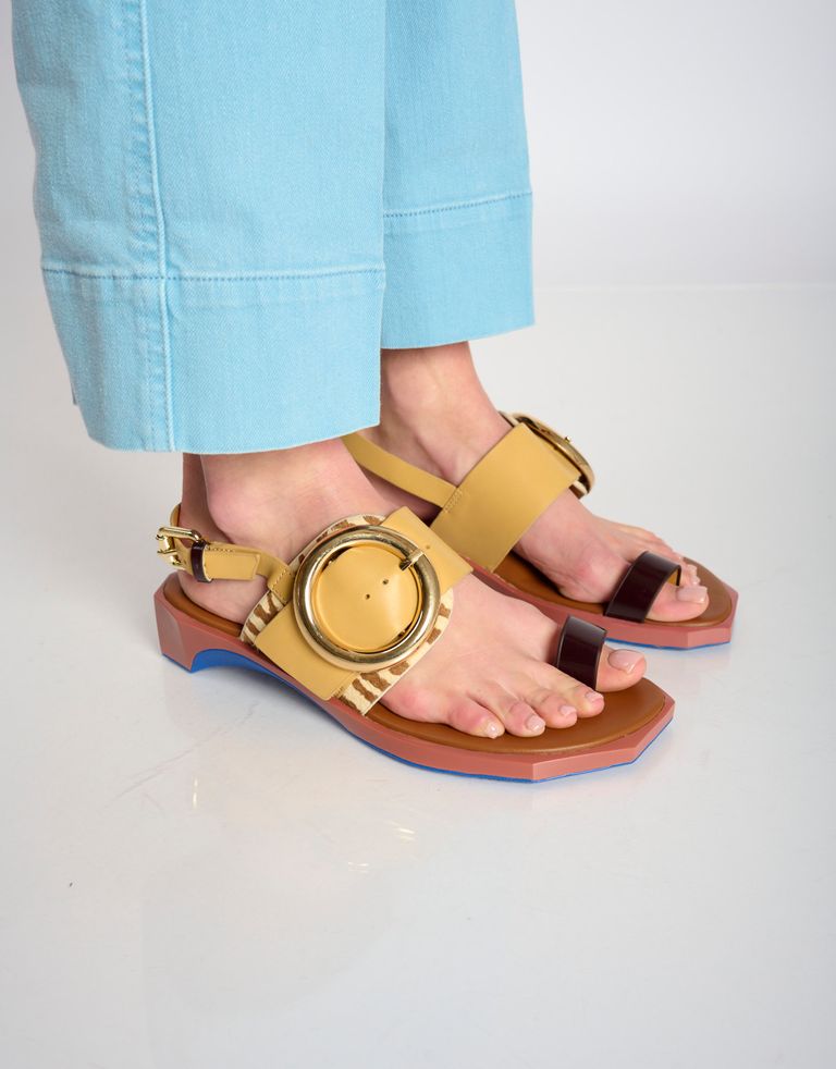 נעלי נשים - 4CCCCEES - סנדלים FOLLIN TORUS - בז'1