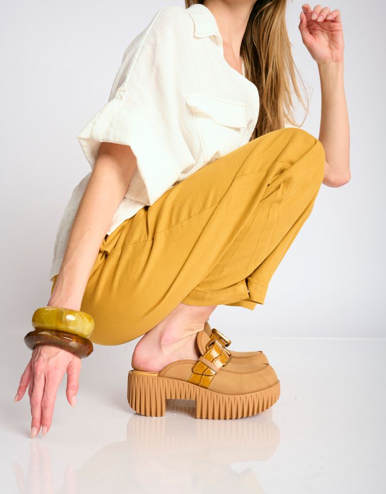 נעלי נשים - 4CCCCEES - כפכפי פלטפורמה PLIA HAZEL - בז'1