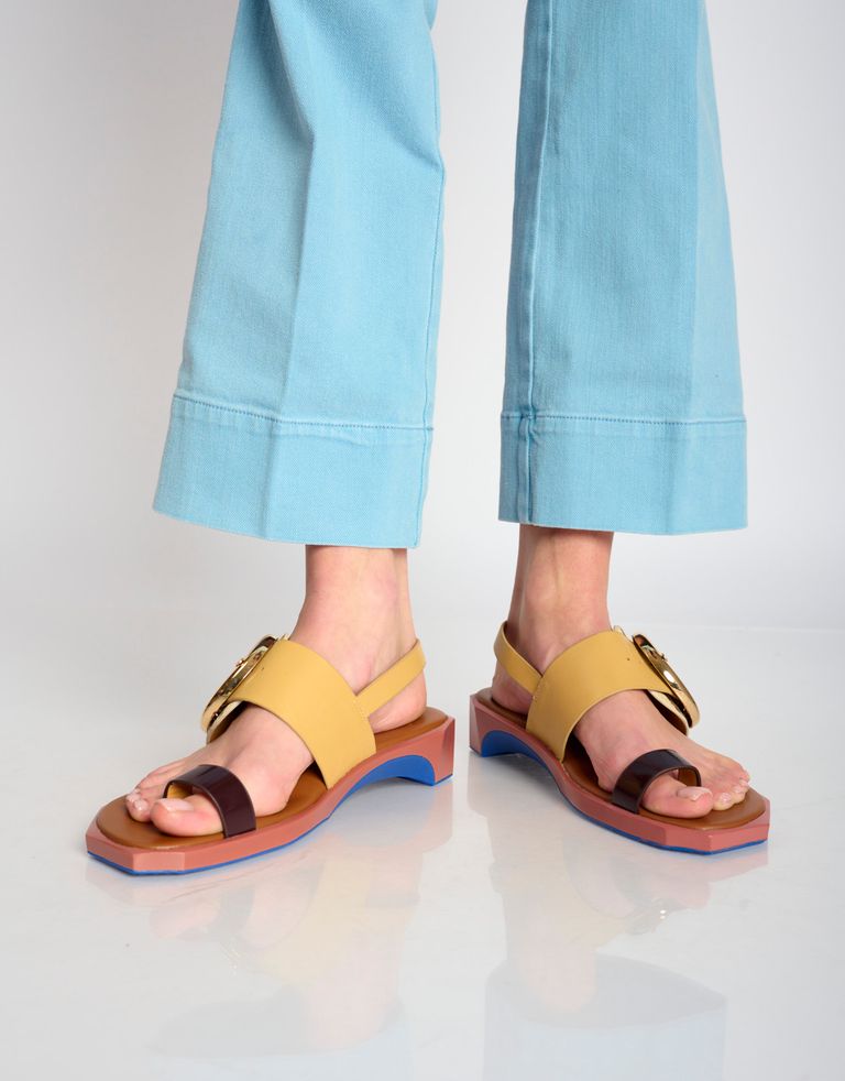 נעלי נשים - 4CCCCEES - סנדלים FOLLIN TORUS - בז'2