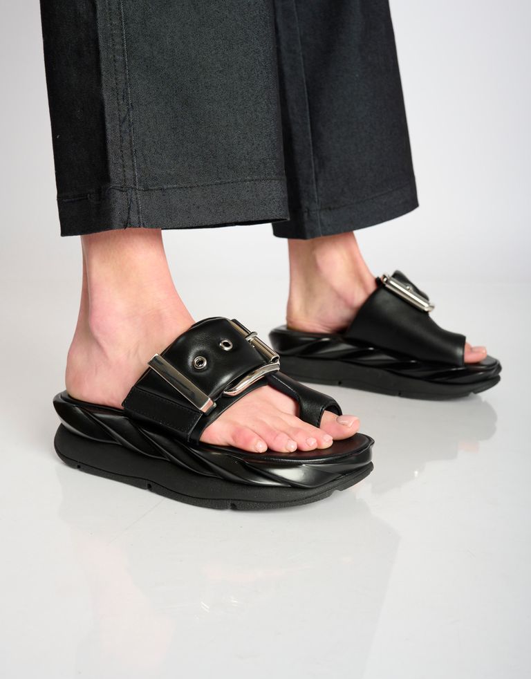 נעלי נשים - 4CCCCEES - כפכפי פטפורמה MELLOW GLOW - שחור3