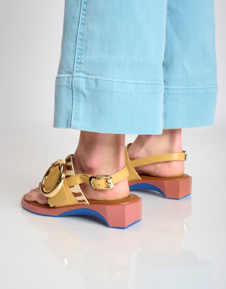 נעלי נשים - 4CCCCEES - סנדלים FOLLIN TORUS - בז'3