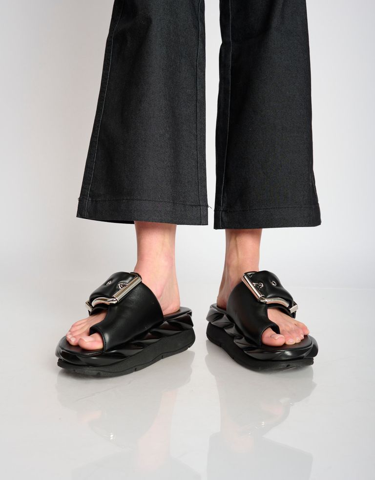 נעלי נשים - 4CCCCEES - כפכפי פטפורמה MELLOW GLOW - שחור4