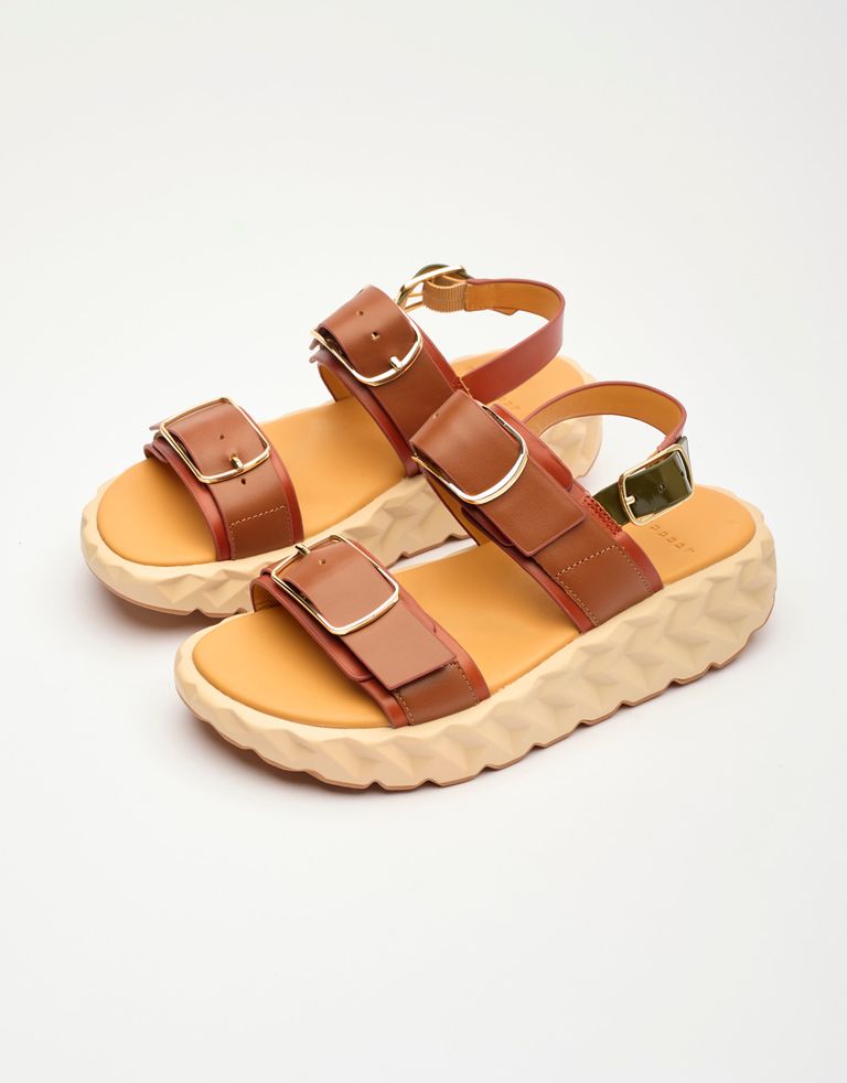 נעלי נשים - 4CCCCEES - סנדלי פלטפורמה JABARA SAN - חום4