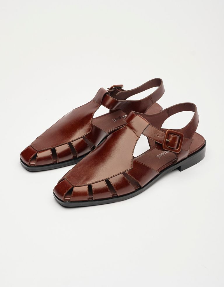 נעלי נשים - Jeffrey Campbell - סנדלים שטוחים LANDEN-2 - חום3