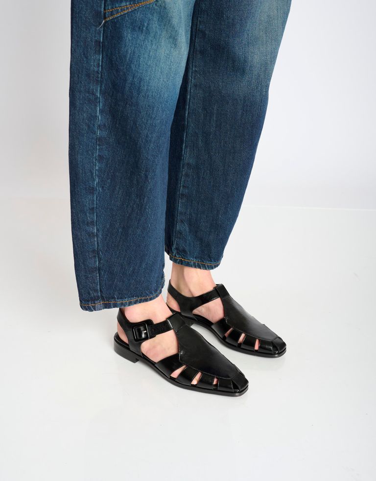 נעלי נשים - Jeffrey Campbell - סנדלים שטוחים LANDEN-2 - שחור3