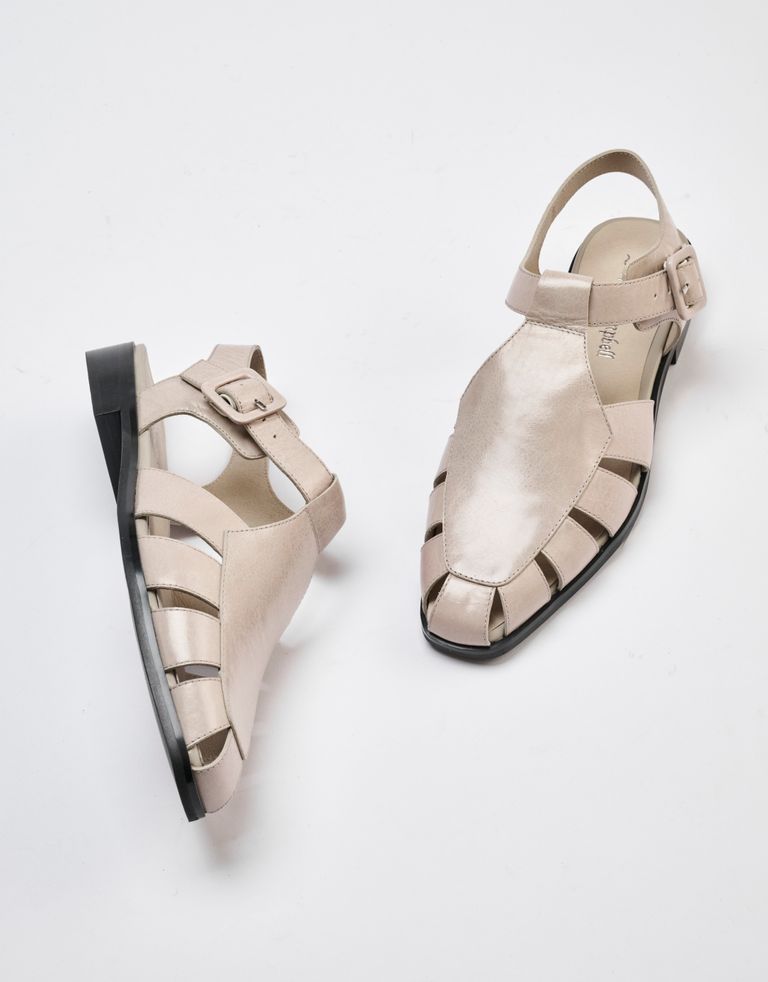 נעלי נשים - Jeffrey Campbell - סנדלים שטוחים LANDEN-2 - אפור בהיר4