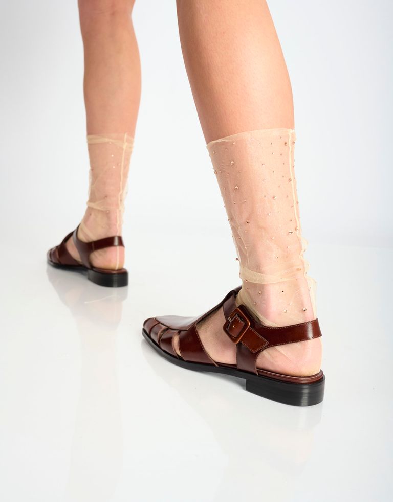 נעלי נשים - Jeffrey Campbell - סנדלים שטוחים LANDEN-2 - חום4