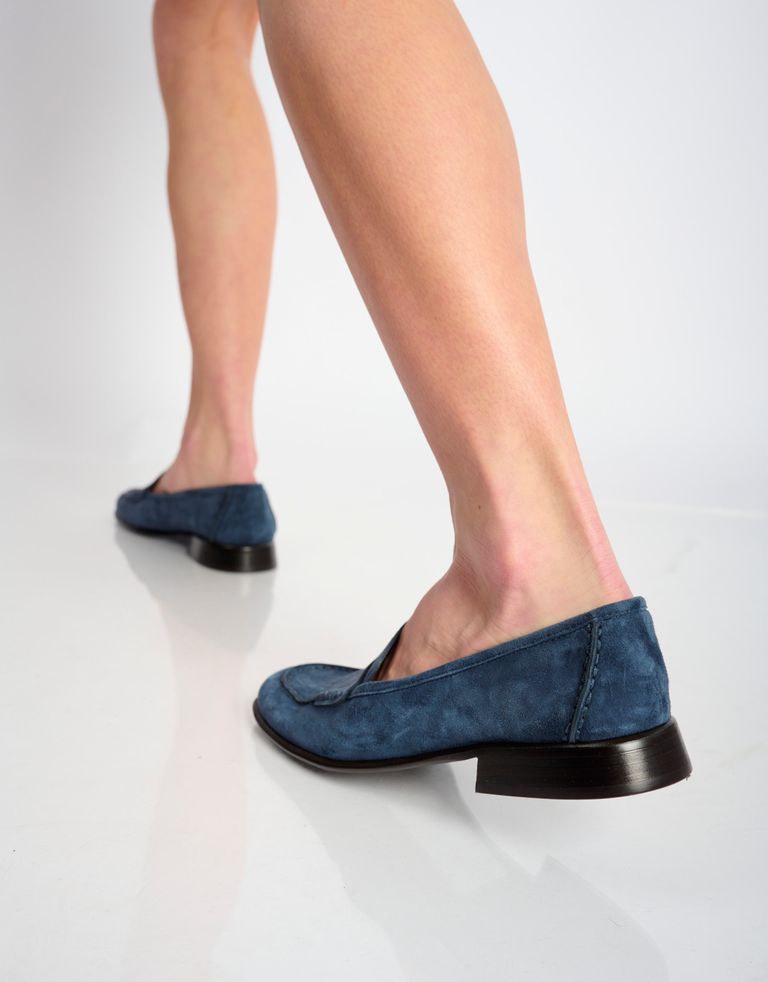 נעלי נשים - Jeffrey Campbell - מוקסינים מזמש SMARTY - כחול4