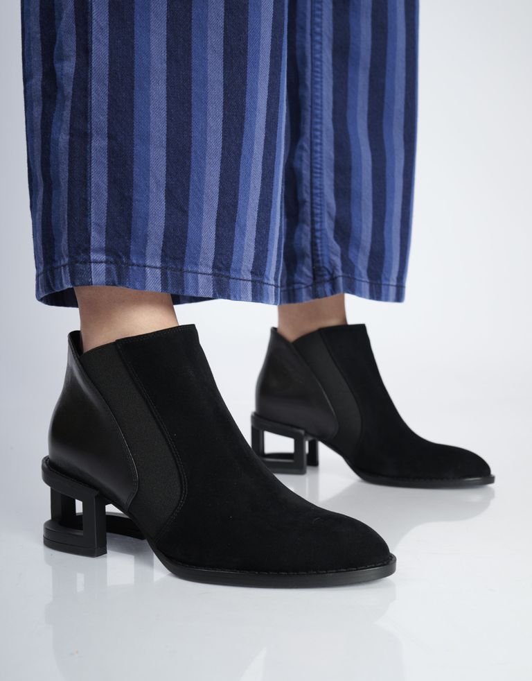 נעלי נשים - Jeffrey Campbell - מגפוני עקב DUVAL - שחור3