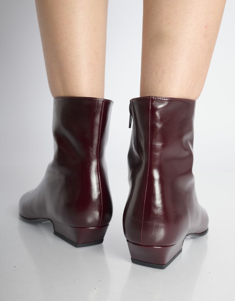 נעלי נשים - Jeffrey Campbell - מגפוני עור ICHABOD - בורדו4