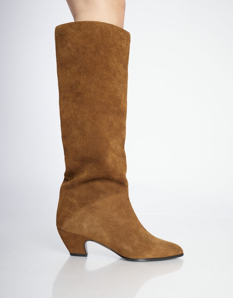 נעלי נשים - Jeffrey Campbell - מגפי זמש MONMOUTH - קאמל2