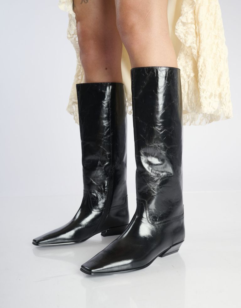 נעלי נשים - Jeffrey Campbell - מגפי עור PASSO - שחור2
