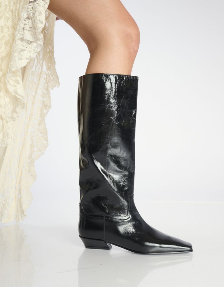 נעלי נשים - Jeffrey Campbell - מגפי עור PASSO - שחור3