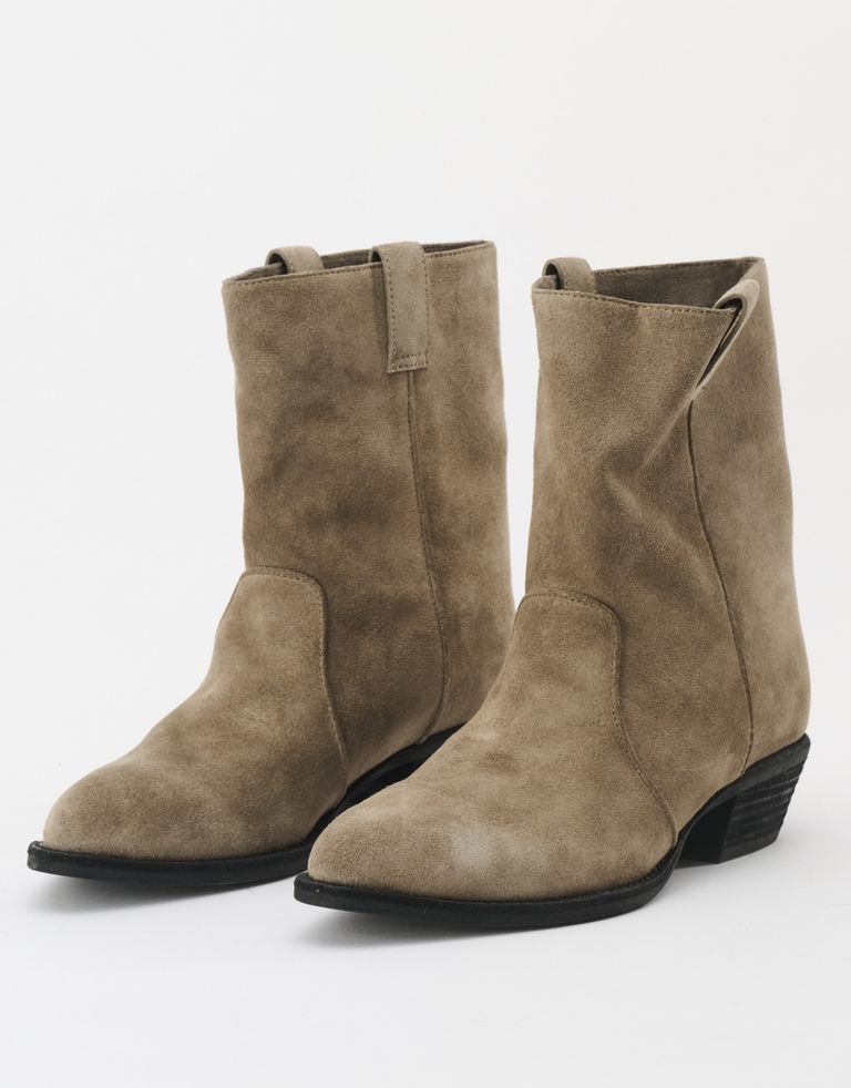 נעלי נשים - Jeffrey Campbell - מגפי בוקרים SE BUSCA - אפור חום2