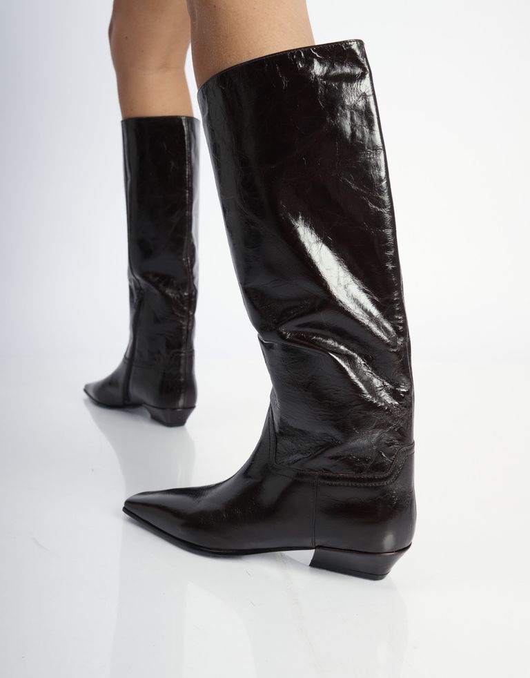 נעלי נשים - Jeffrey Campbell - מגפי עור PASSO - חום3