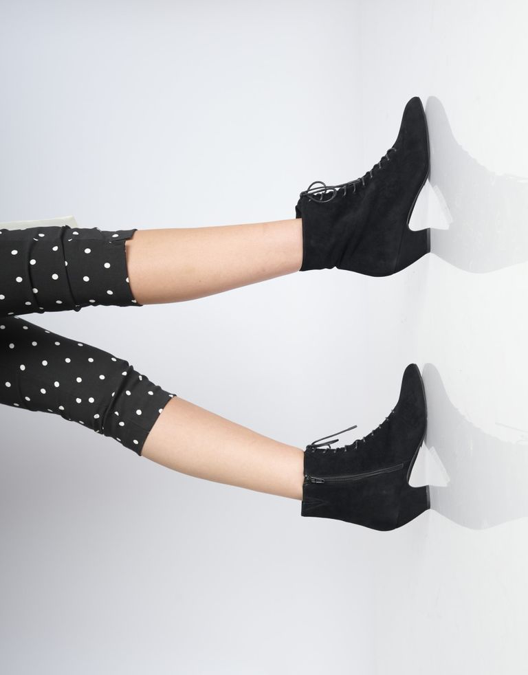 נעלי נשים - Jeffrey Campbell - מגפוני זמש VALVETEEN - שחור1