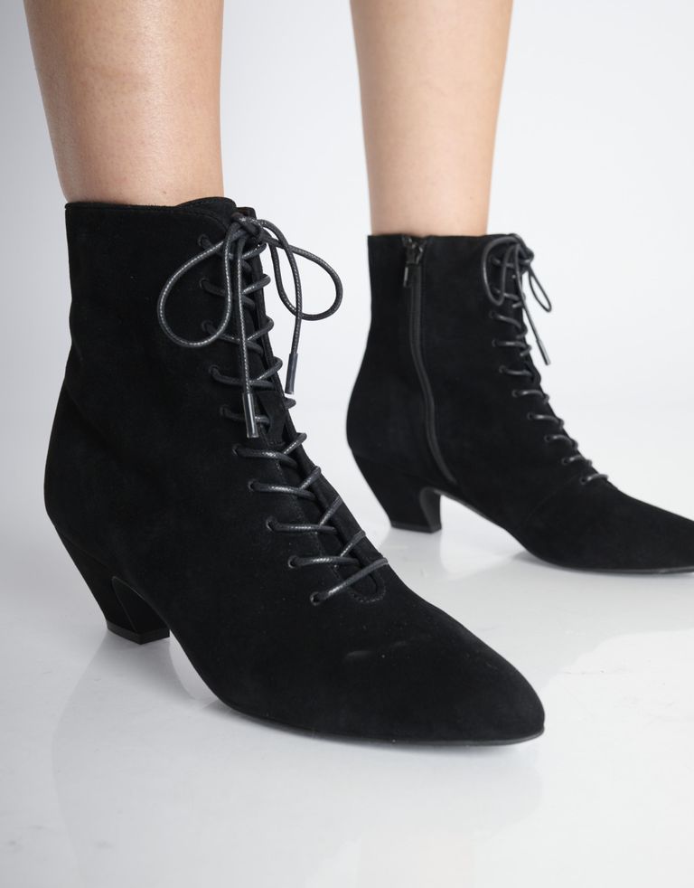 נעלי נשים - Jeffrey Campbell - מגפוני זמש VALVETEEN - שחור2