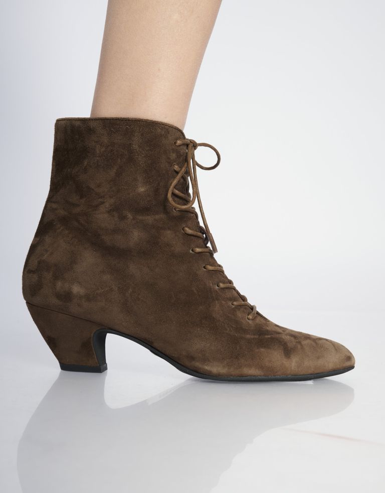 נעלי נשים - Jeffrey Campbell - מגפוני זמש VALVETEEN - חום3