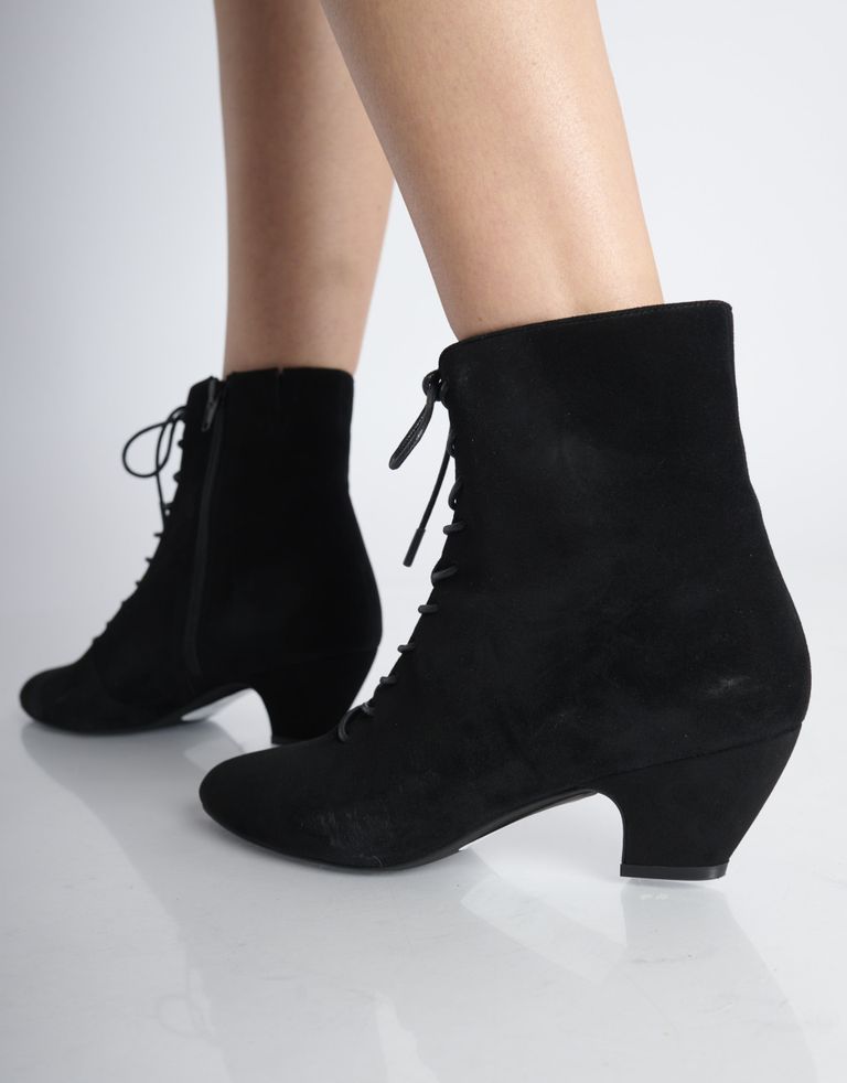 נעלי נשים - Jeffrey Campbell - מגפוני זמש VALVETEEN - שחור4